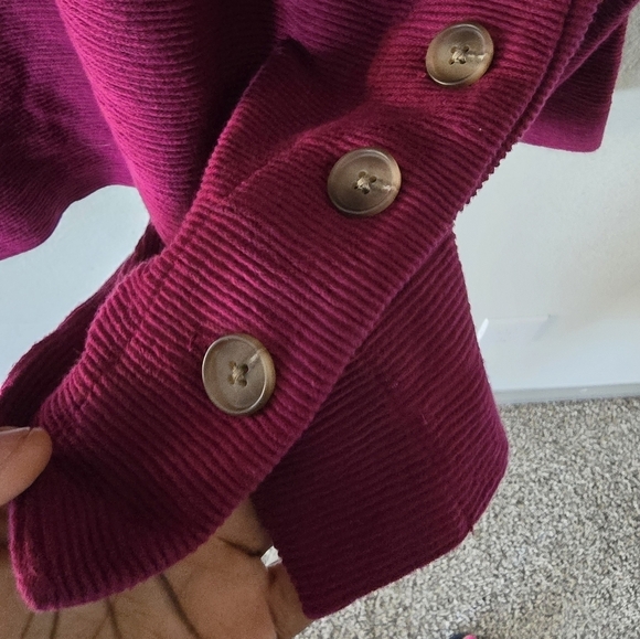 St John Bay Sweater Women 2X Plus Red Side Buttons Knit Long Sleeve N… - Picture 9 of 15